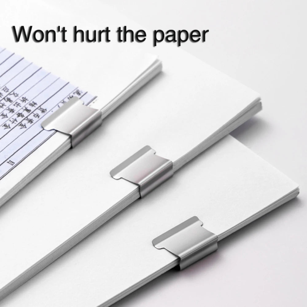 Mini Traceless Reusable Hand Clamp Push Stapler Paper Book File Office School Student Binder Binding Tools Supplies