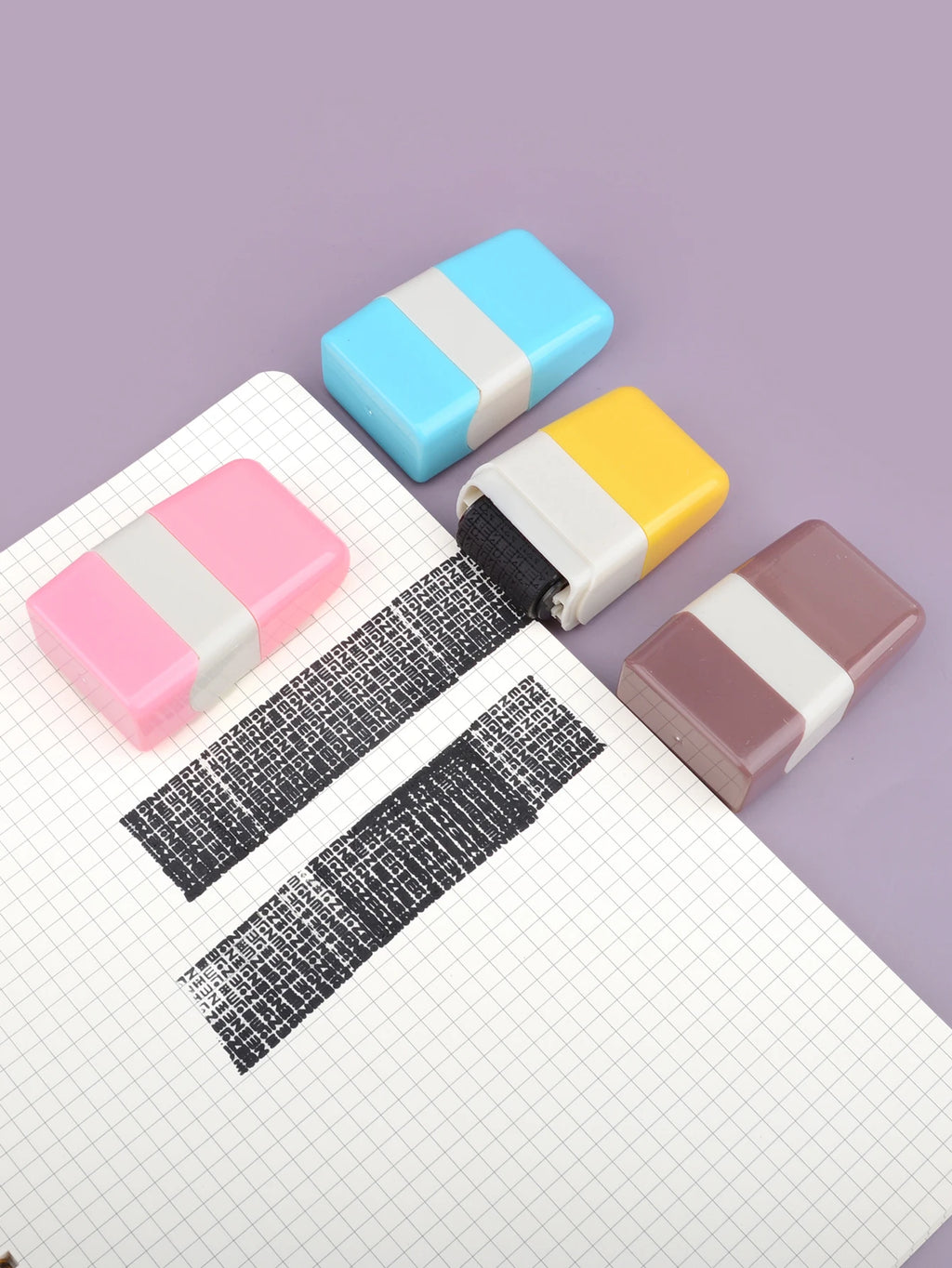 Creative Confidential Stamp Roller-Style Garbled Express Waybill Graffiti Stamp, School and Office Supplies, Privacy Protection