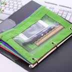 Zippered Binder Pencil Pouch Pen Case Stationery Multicolored B5 File Holder PVC With 3 Rings Pencil Case Folder File Package