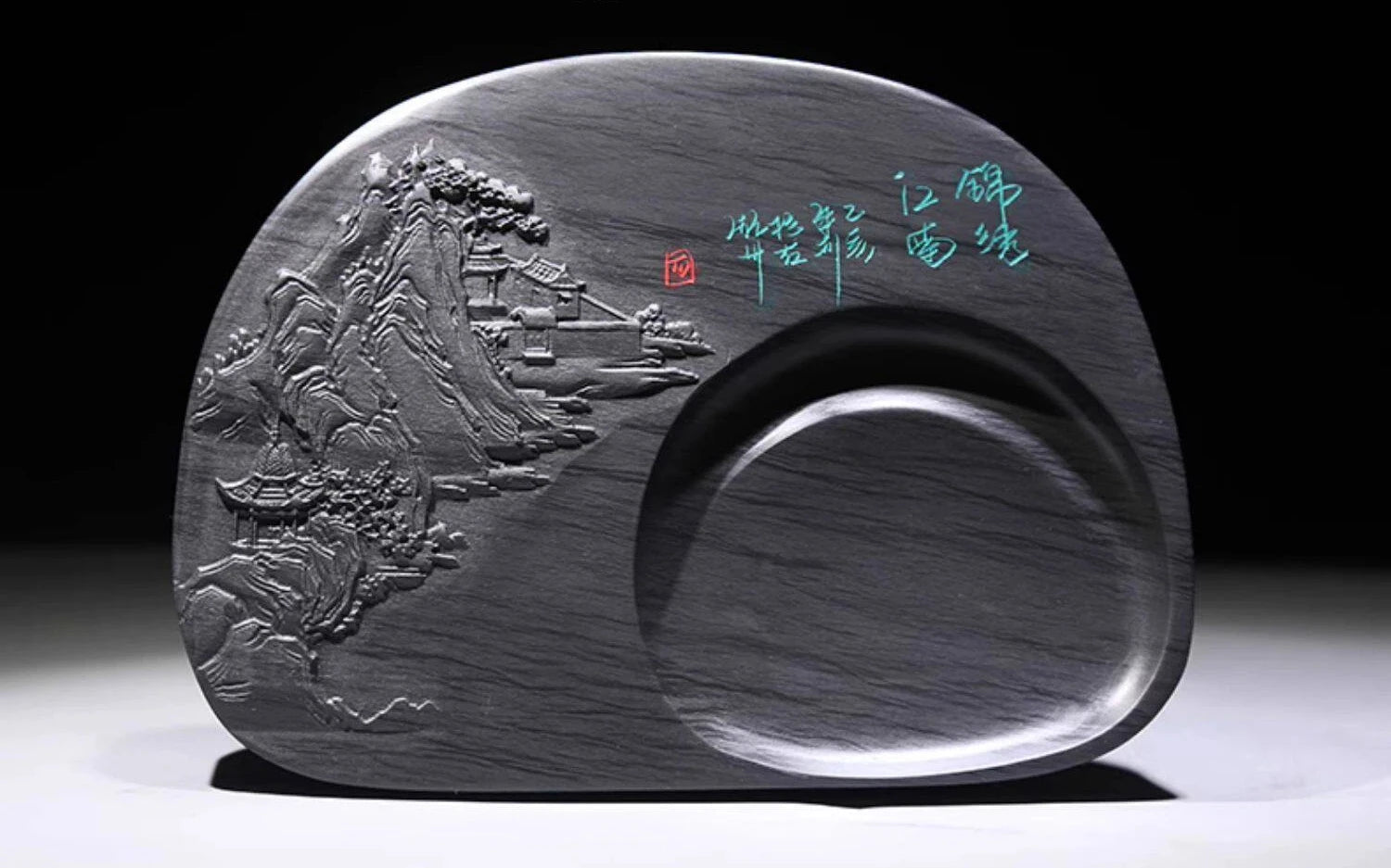 Exquisite Traditional Portable Lightweight Calligraphy Inkstones Huizhou Ink Slabs Perfect for Brush Writing Students Inkstone
