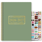 1Pc A4 Monthly Planner and Calendar Book 2 Year Monthly, Large Grid Monthly Organizer with Notes Pages, with 3 Stickers