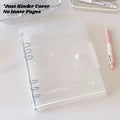 Ins A5 Loose-Leaf Binder Organization Cherry/Angel Wing Transparent Clear Album Organizer Cover for Kpop Photo Cards Collection