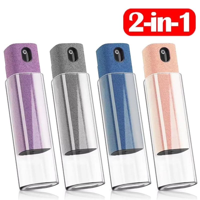 2 In 1 Screen Cleaner Spray Kit Portable Screen Cleaning Tools Microfiber Cloth For Apple Watch iPhone Xiaomi PC Laptops Phone