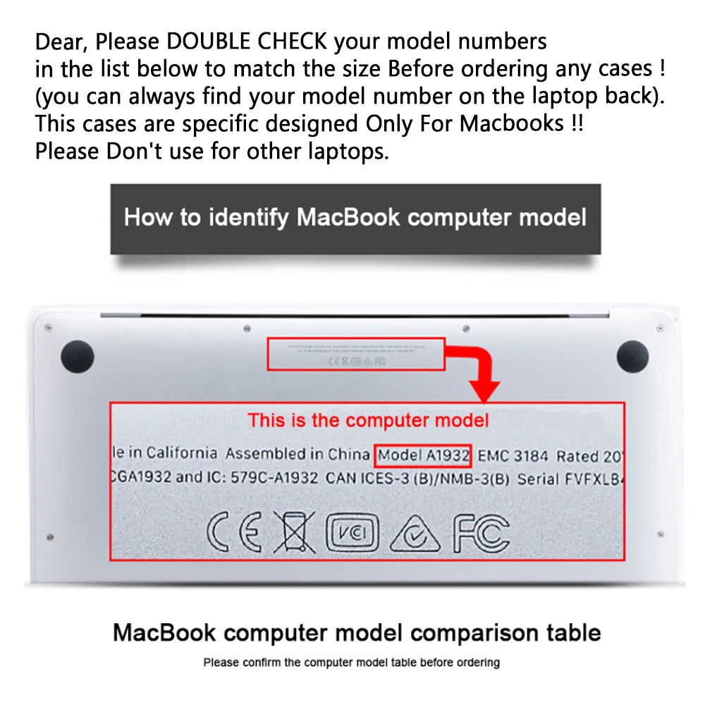 Laptop Case For Macbook Air 13.6 M5 M4 M3 M2 A2681 A3113 A3240 A3449 Air13.3 A1932 A2179 A2337 Case Pro13 A2251 Air15 Case Cover
