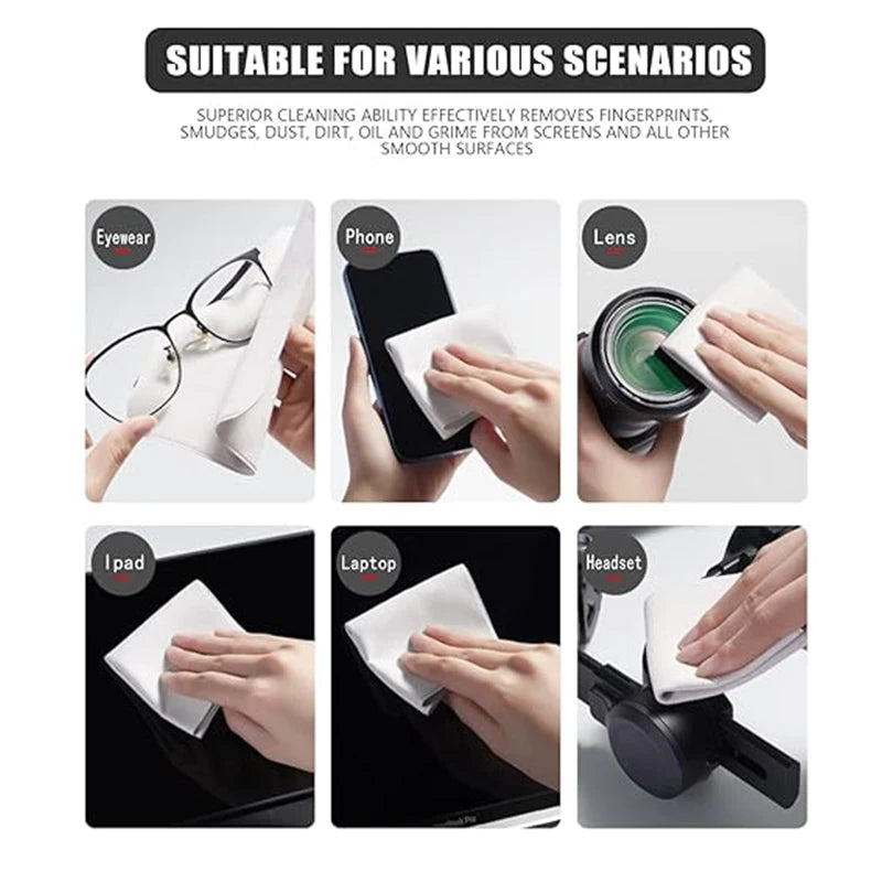 Microfiber Dustproof Cleaning Cloth Notebook Keyboard Protection Cover Laptop Screen Cleaning Cloth For MacBook 13/14/15/16 Inch