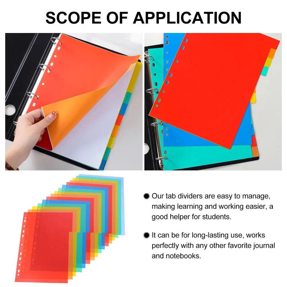 10/21 PCS Binder Dividers, Number 1-10, Letter A-YZ Label Notebook Dividers, Suitable for 2/3/4/11 Ring Binders.