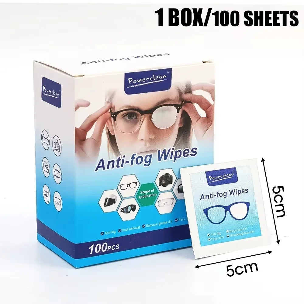 10-100Pcs Glasses Cleaning Wet Paper Disposable Anti Fog Misting Dust Remover Lens Wipes Sunglasses Phone Screen Cleaner