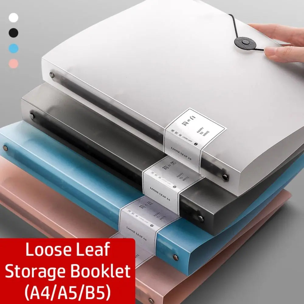 Multifunctional PP Storage Booklet Loose Leaf A4/A5/B5 Binder Family ID Storage Bag Dustproof Photo Album School