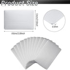 10Pcs Stainless Steel Metal Business Card Size 85*53mm Blank Laser Engraving Cards Special Logo Printing Matte Brushed Finishing