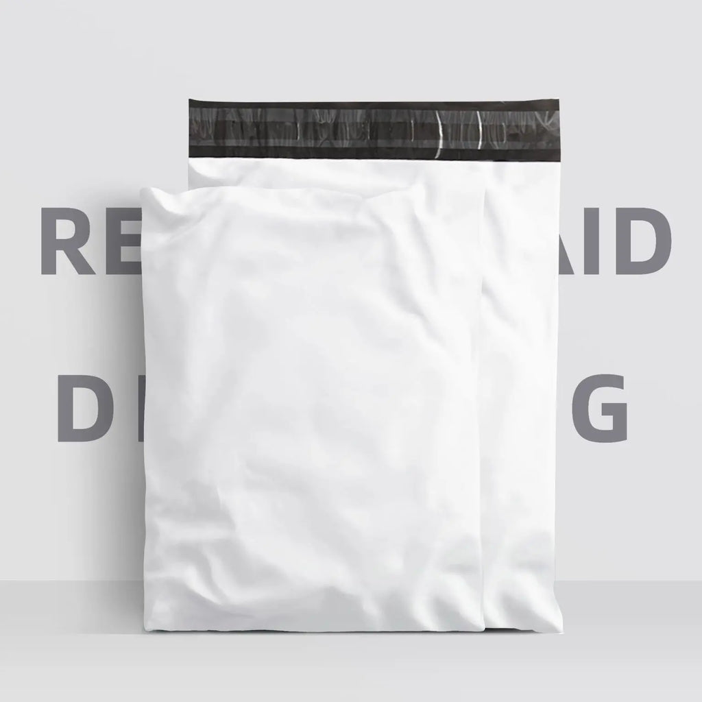 Environmentally friendly custom printing logo, luxurious matte white plastic mailing envelope, polyethylene shipping bag 50pcs