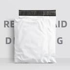Environmentally friendly custom printing logo, luxurious matte white plastic mailing envelope, polyethylene shipping bag 50pcs