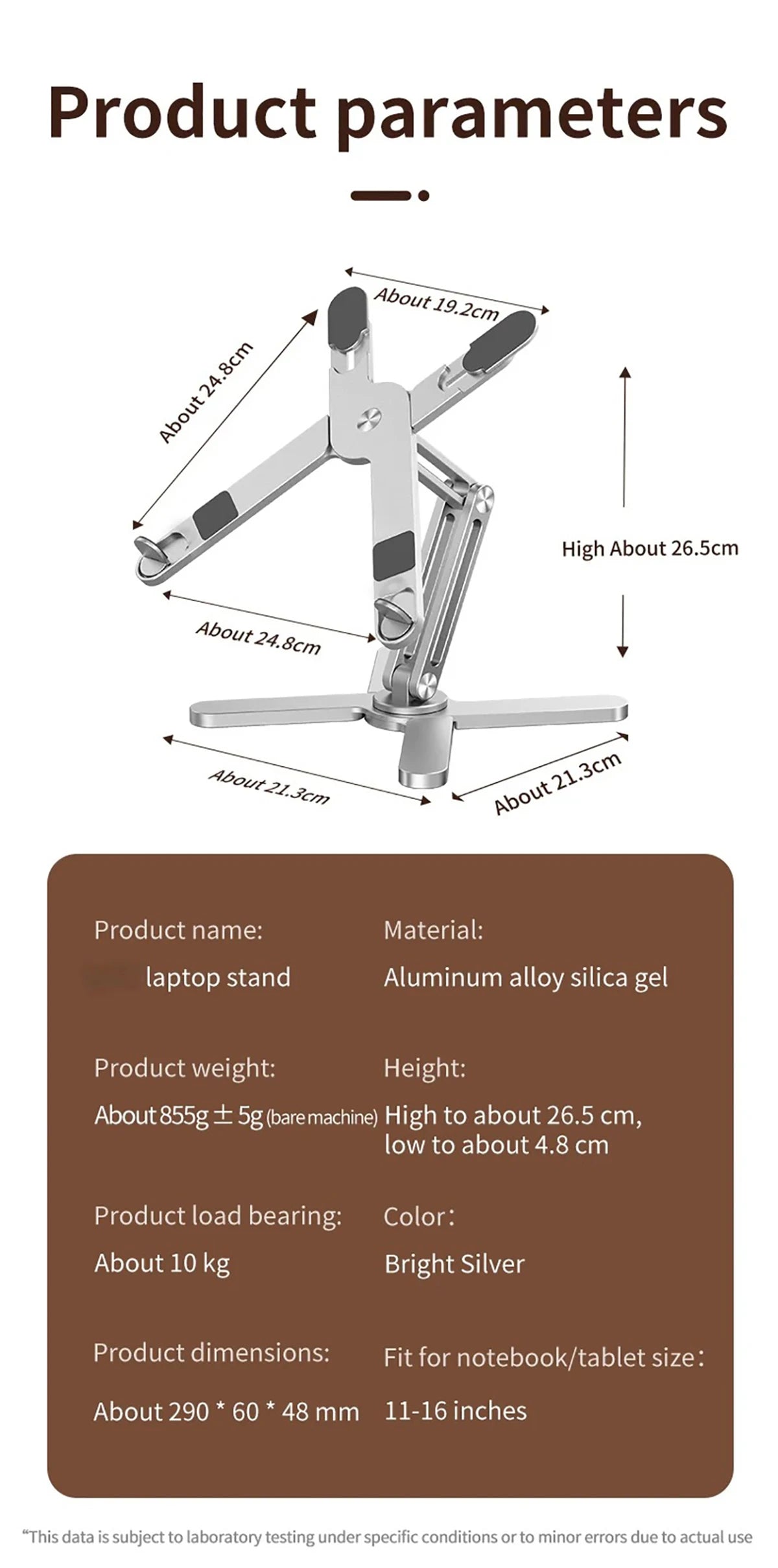 Foldable Laptop Stand 360°Rotation Notebook Table Holder Aluminum Alloy Portable Book Tablet Bracket Open-ended Heat Dissipation