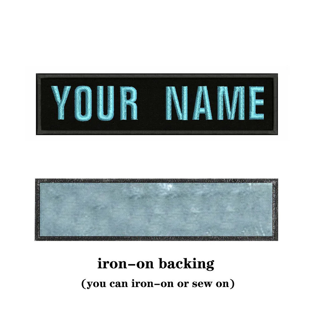 10x2.5cm Embroidery Custom Name Patch Stripes Badge Iron On Or Sew On Or  Patches Clothes
