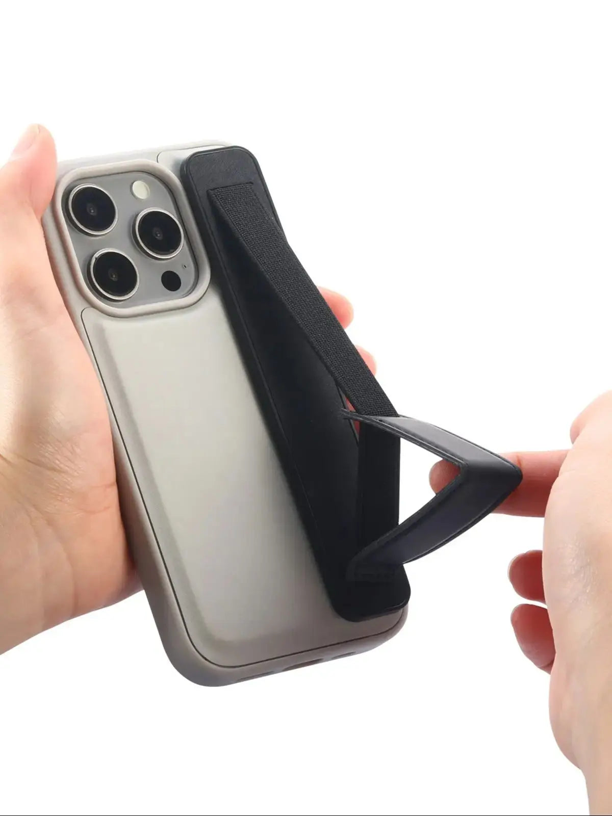 1Pc Adhesive Mobile Phone Push-Pull Bracket Anti Slip and Anti Fall Portable Wrist Strap Multifunctional Desktop Support