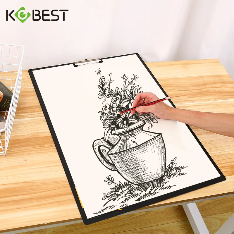 A3 Horizontal Waterproof Sketch Clipboard for Beginners - 4K Vertical Sketch Board for Drawing, 8K Writing Board for Adults