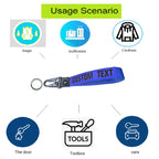 Personalized Keyrings Name Embroidered Keychain Wrist Strap Car Key Tag Custom
