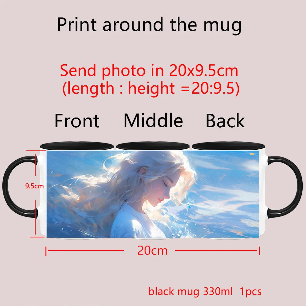 Personalized Photo Mug, Customize Family, Kids, Lovers, Logo, Text, Dog, Cat, Photos Mugs, Tea Milk Cup, Mother's Day Gift