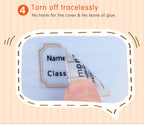 Custom Transparent Self-adhesive Baby Name Sticker Customised Kindergarten Tag in Hebrew Personalized Waterproof Stickers Label