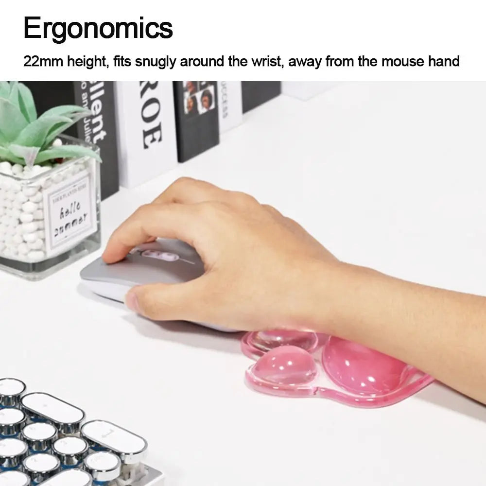 Mouse Pad Wrist Rest Transparent Wrist Guard Cute Cat's Paw Shaped Mouse Pad Non Slip Protection Hand Support Desktop Laptop