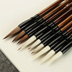 Traditional Chinese Calligraphy Brush Oil Painting Oil Watercolor Scriptures Writing Brush Wood Wolf Hair Art Paint Brush