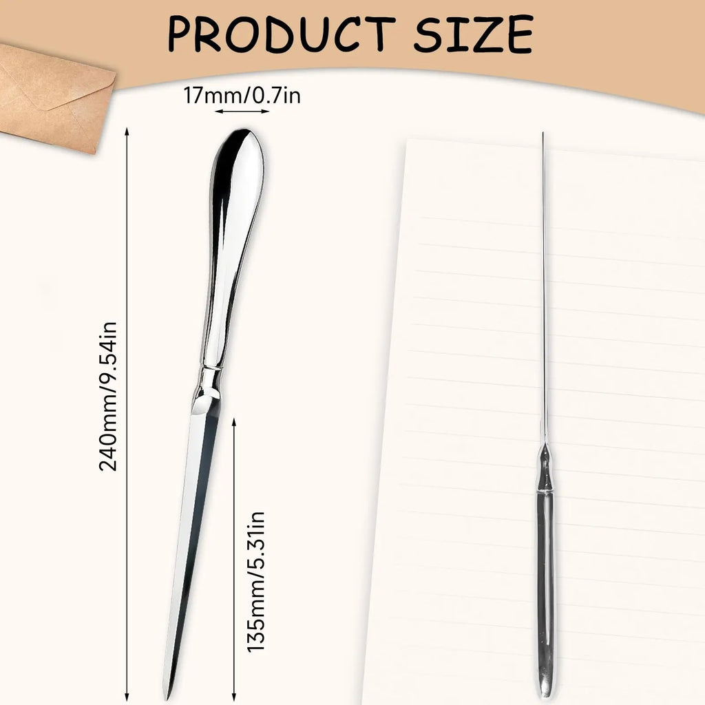 Letter opener, advanced envelope letter opener Metal office open letter knife Envelope cutter suitable for office household good