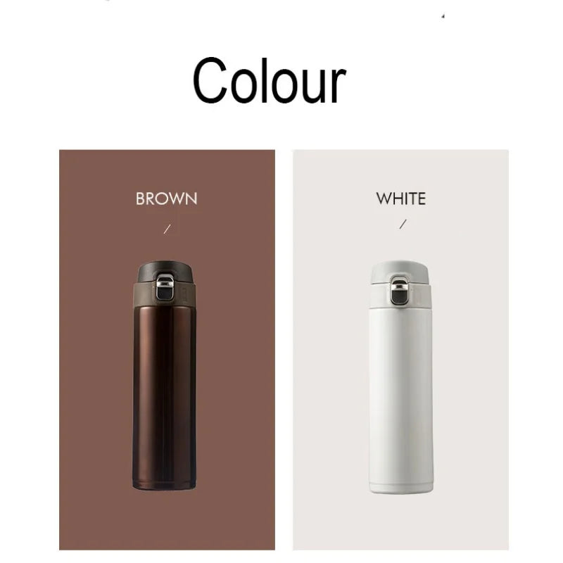 Students Go To School Thermos Cup Creative Bullet Cover Direct Drinking Water Cup Simple Solid Color Durable and Practical