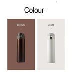 Students Go To School Thermos Cup Creative Bullet Cover Direct Drinking Water Cup Simple Solid Color Durable and Practical