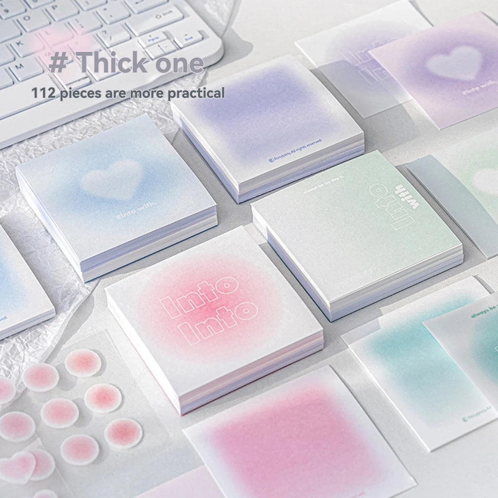 112Sheets Multifunctional Sticky Notes Portable Student Note Marker Writing Sticky Notes Self-Adhesive Easy To Apply Notepad