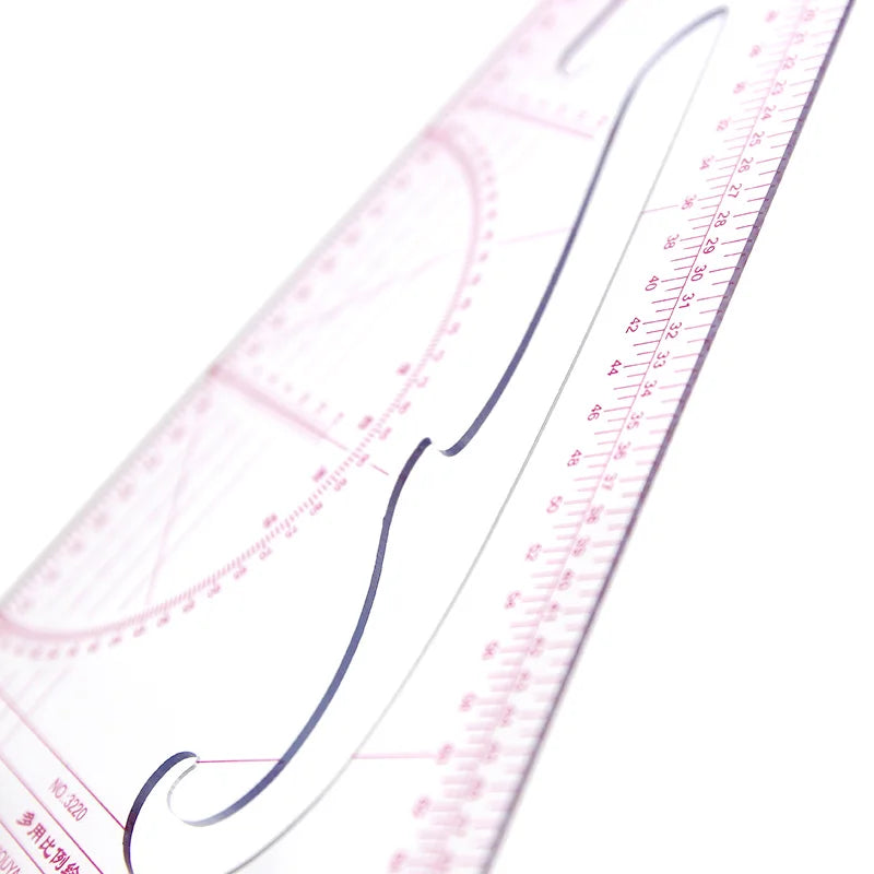 5PCS Multifunctional French Curve Ruler Soft Plastic Patchwork Ruler Measure Dressmaking Drawing Template Craft Sewing Tools