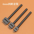 3Pcs Manual Leather Hole Punch Tool Set Round Punch Die Set for DIY Leather Crafting Handmade Leather Working Crafters Kit