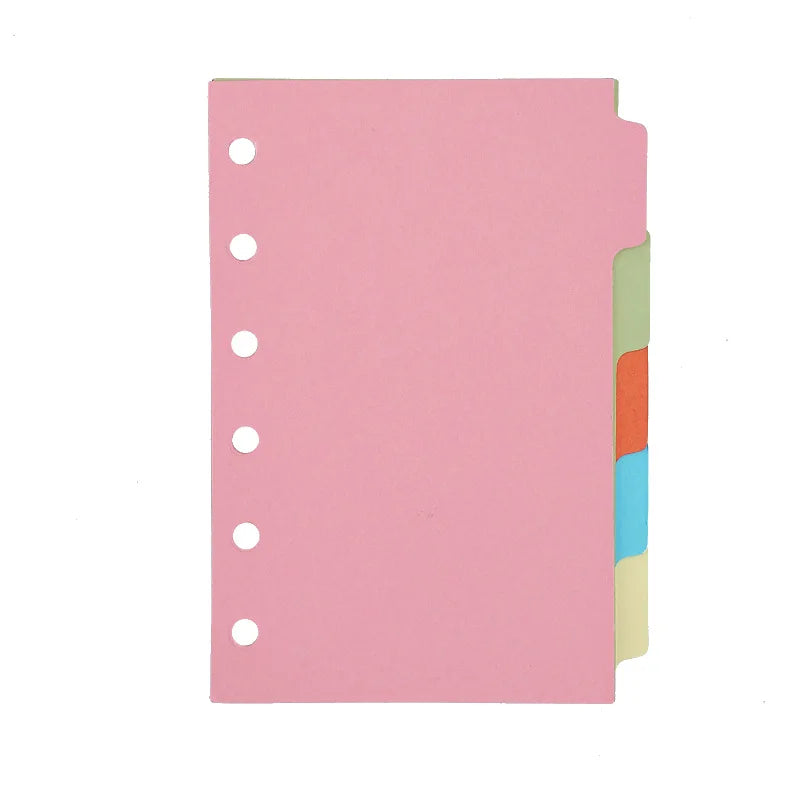 A7 6Holes Loose Leaf Notebook Refill Spiral Binder Inner Page Weekly Monthly To Do Line Dot Grid Inside Paper Stationery