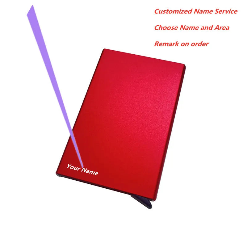 Anti-theft ID Credit Card Holder Minimalist Porte Carte Thin Aluminium carteras Pocket Case Bank Women Men Credit Card Box DIY
