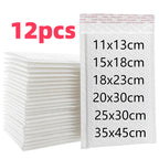 10pcs White Waterproof Bubble Mailers Protective Padded Poly Envelopes Self Seal Mailing Bags for Fragile Items Cosmetic Samples
