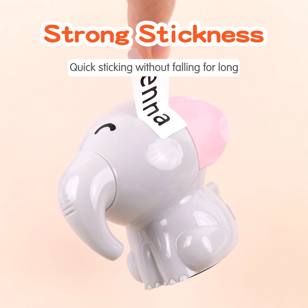114 Waterproof Personalized White Label Custom Name Sticker Kindergarten Tag Children School Stationery Daily Necessities Labels