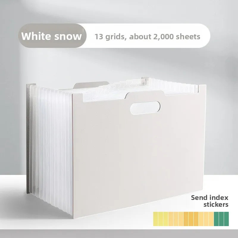 A4 Accordion File Bag with Handle Multi-layer Expandable Document Folder Large Capacity Desk Standable Organizer