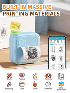 Dolewa D8 Portable Printer Thermal Paper Stickers Paper Mini Printers Labels Maker Printer for Photo Printing for Gift