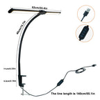3/2/1-head Eye Caring Architect Lamp with Clamp Computer Monitor Flexible Gooseneck Colour-adjustable Table Lamp for Home Office