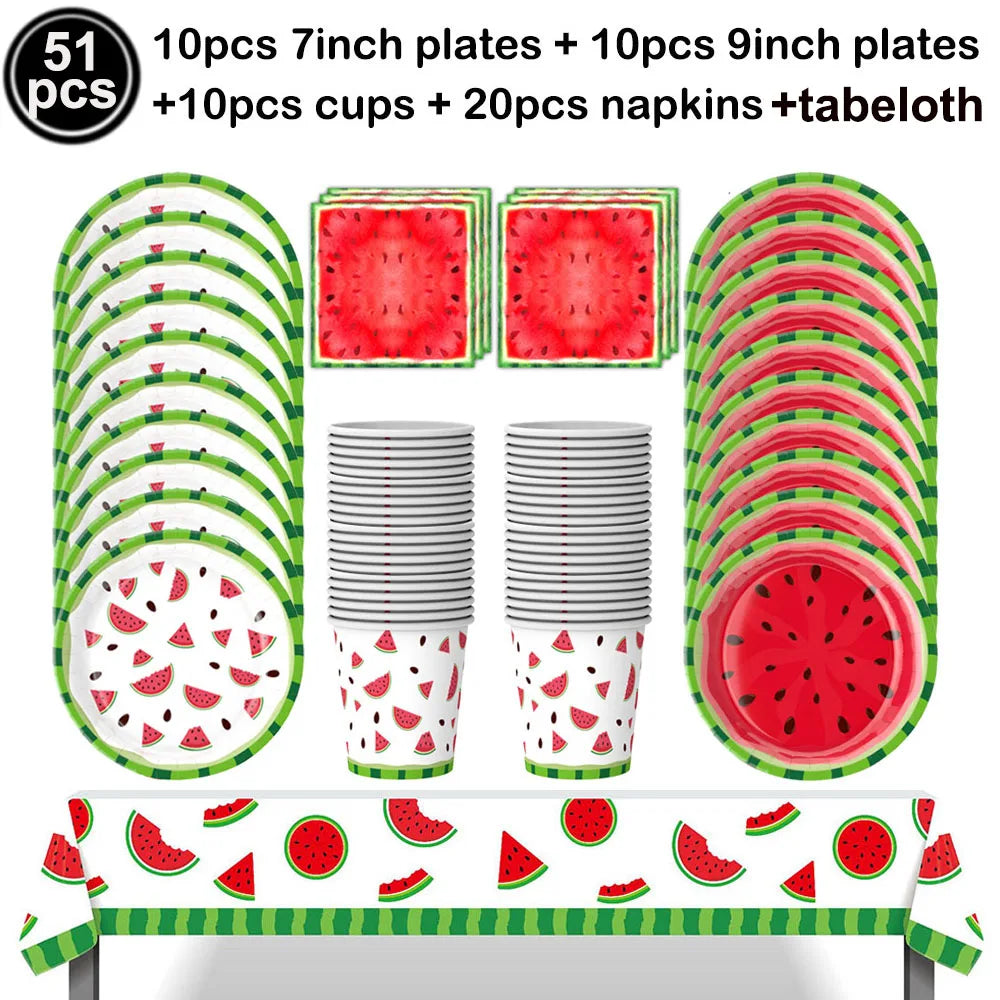 Watermelon Party Tablecloth Plastic TableCover One in a Melon Theme Girl Birthday Decoration 1st 2nd 3th Birthday Party Supplies