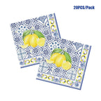 Lemon Birthday Decoration Sicilian Lemon Paper Plates Cups Napkins Tablecloth Banners Spiral Baptism Dolce Vita Party Supplies