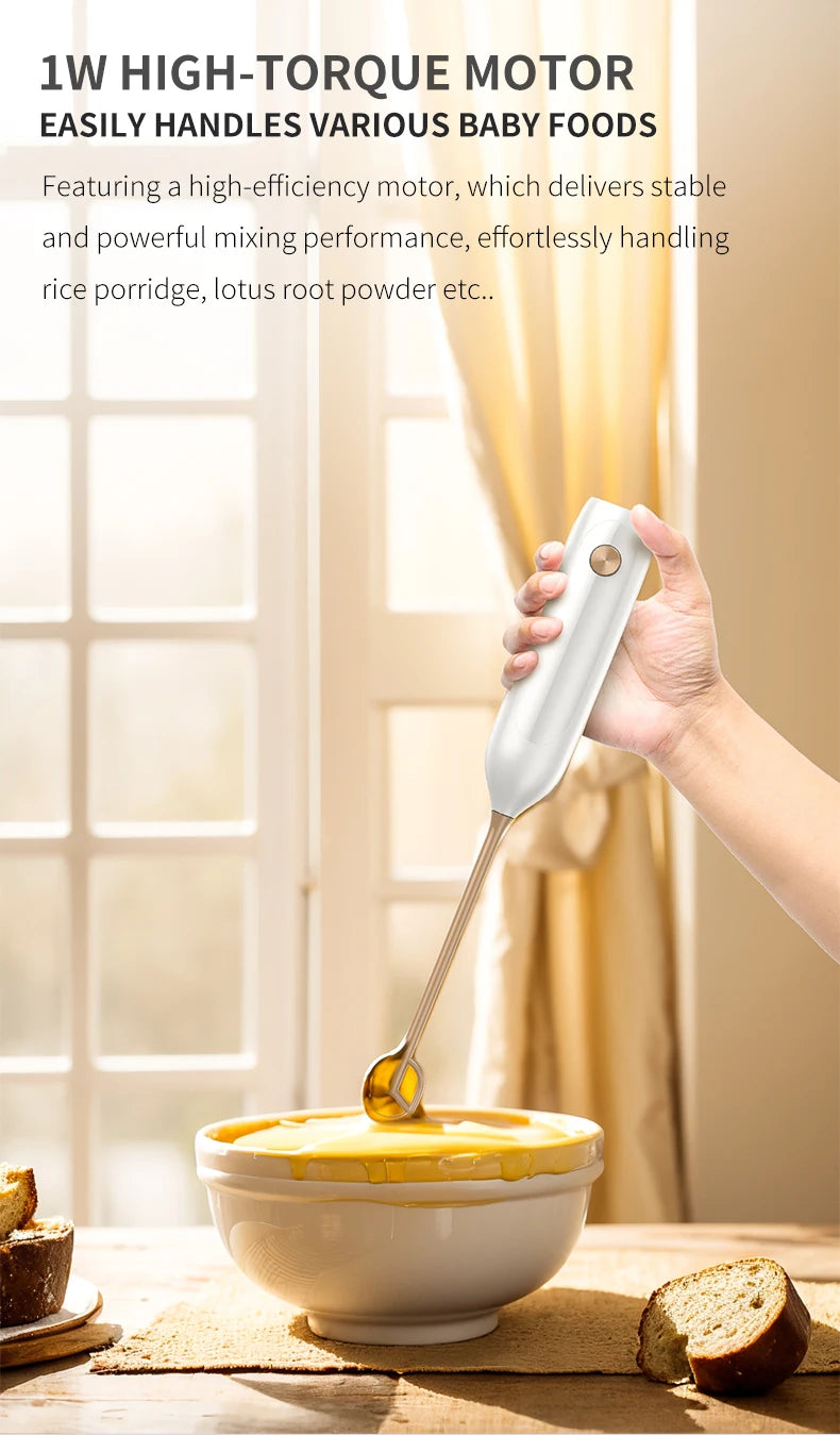 Kitchen Powerful Stirrer Milk Frother Handheld Foam Maker for Lattes,Whisk Drink Mixer for Coffee Electric Egg Beater