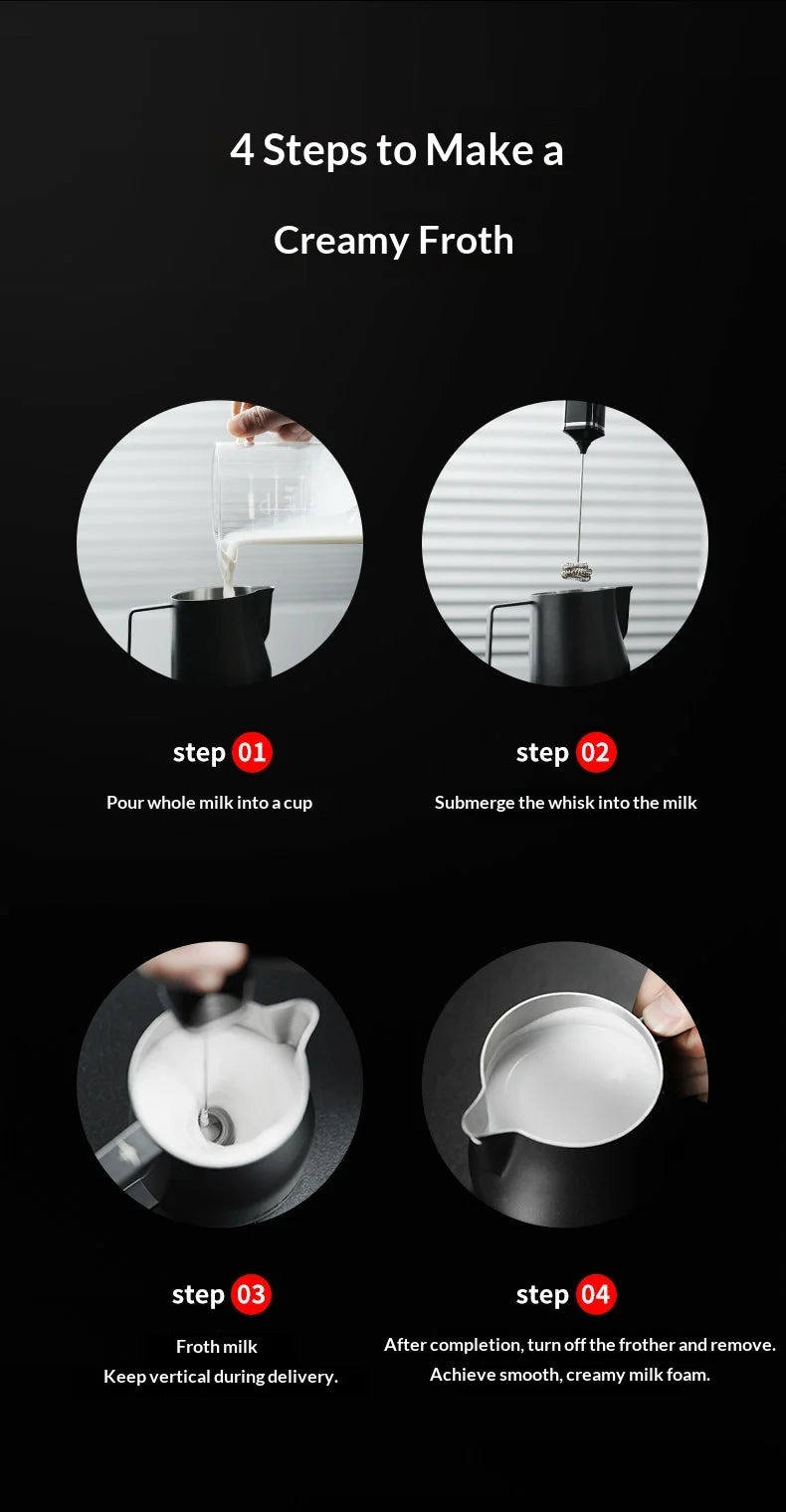 MHW-3BOMBER Electric Milk Frother Handheld Coffee Stirrer Household Egg Beater Milk Foam Maker Multi-Function Milk Frother