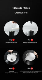 MHW-3BOMBER Electric Milk Frother Handheld Coffee Stirrer Household Egg Beater Milk Foam Maker Multi-Function Milk Frother