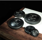 Natural Original Stone Inkstone With Cover Longan Round For Students Libros Livros Livres Kitaplar Art