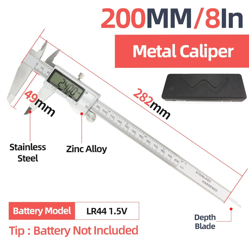 IP54 Calipers Stainless Steel Digital Pachymeter Caliber Measuring Tools Carpenter Tools Electronic Caliper Metal Vernier Ruler