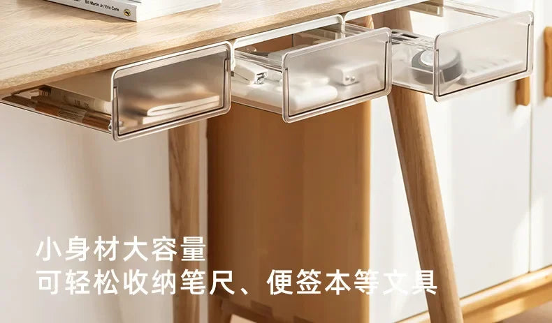 Hidden Storage Box for Drawers Under The Desk, Storage Rack for Desk Bottom in The Office, Desk Style Stationery Pen Holder
