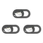 3pcs Camera Cover Webcam Cover Slide Web Camera Privacy Protector Sticker Cartoon Kitten Camera Cover for Laptop