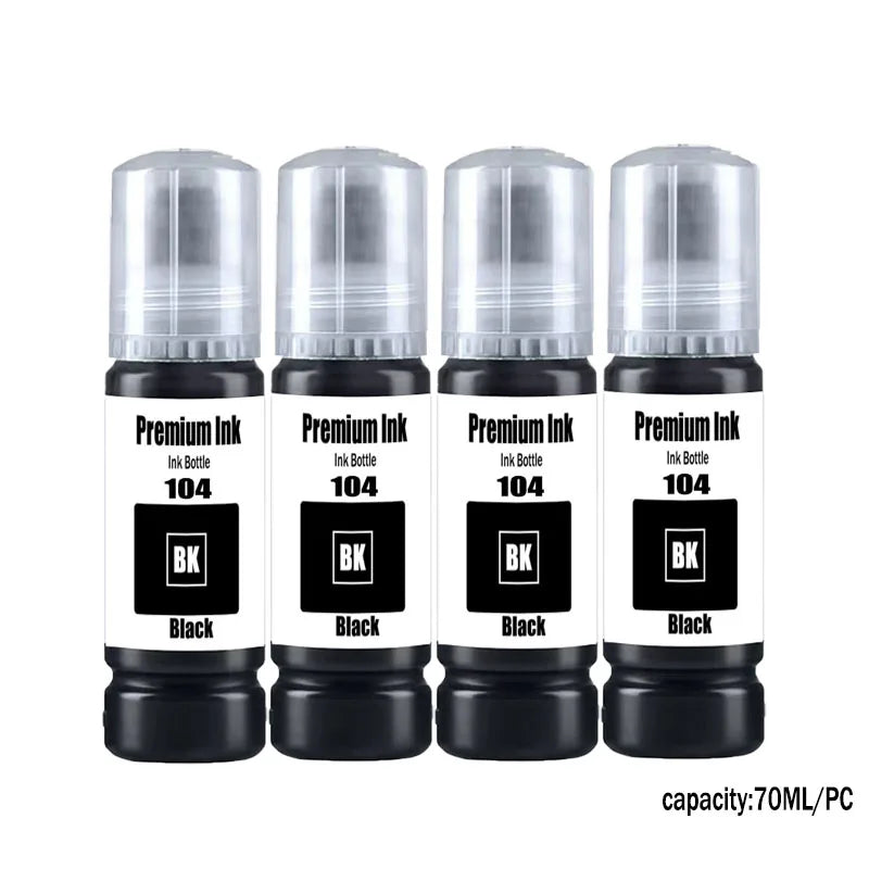 104 Premium Color Compatible Bulk Bottle Water Based Refill Ink For Epson ECOTANK ET-2821 ET-2825 ET-2826 ET-2830 Printer