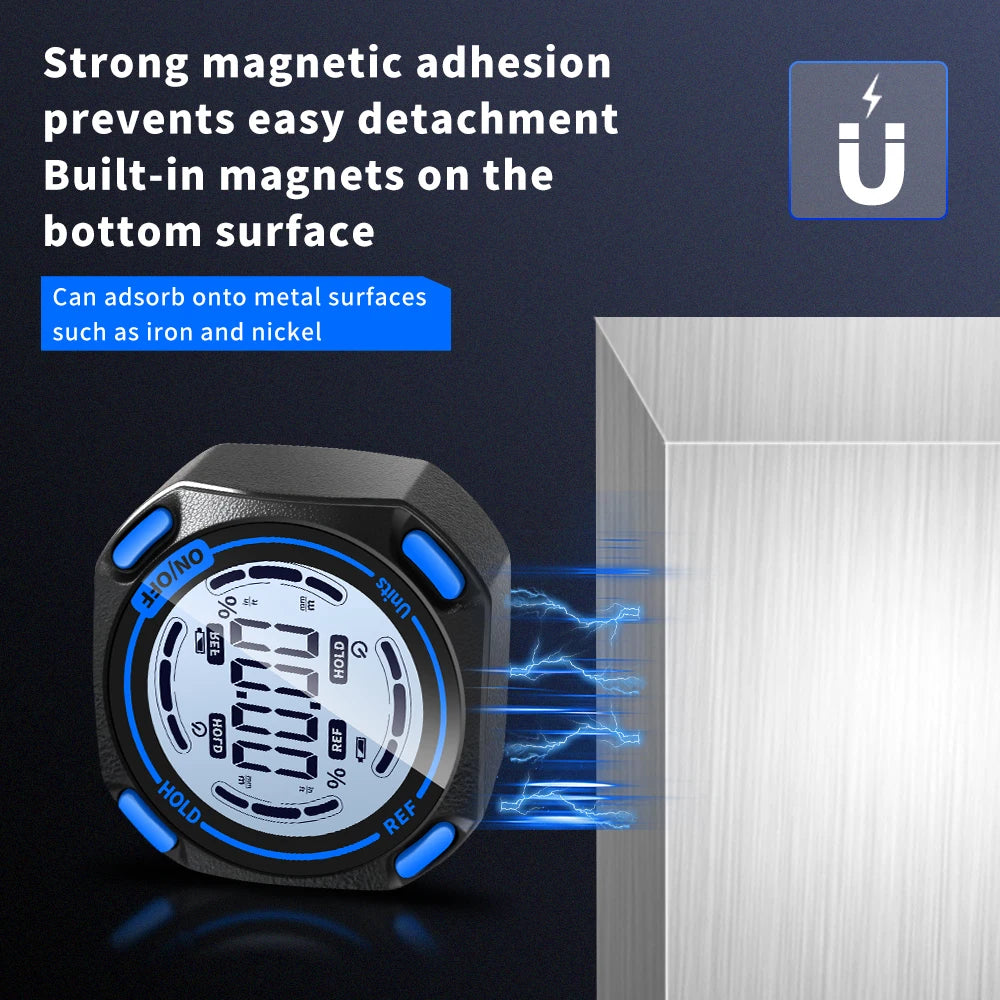 SNAKOL SK-G1 Digital Level Angle Gauge 360° LCD Electronic Bevel Protractor Mini Inclinometer Magnetic Base Tilt Measuring Tool