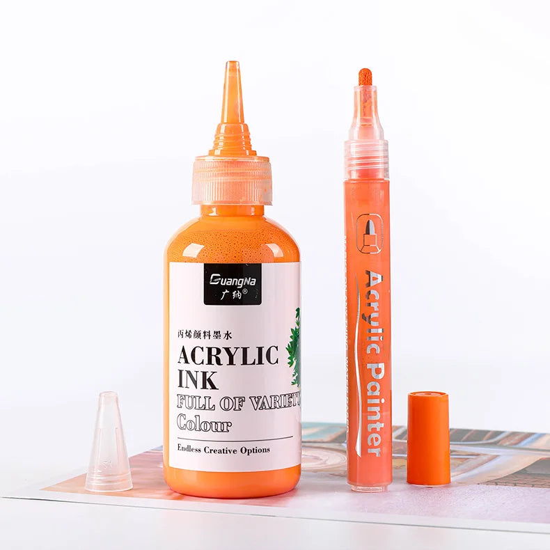 Premium Quality Water-based Ink Refill for Acrylic Paint Pen and DIY Crafts - Ideal Ink Supplement for Artists and Hobbyists