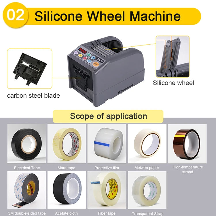 Automatic Tape Dispenser Cutting Machine 6-60mm Adhesive Tape Ribbon Intelligent Double Sided Cutter 110V 220V